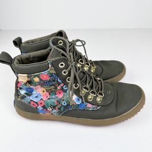 Keds x Rifle Paper Co Green Garden Party Floral Water Resistant Scout Boots US 5